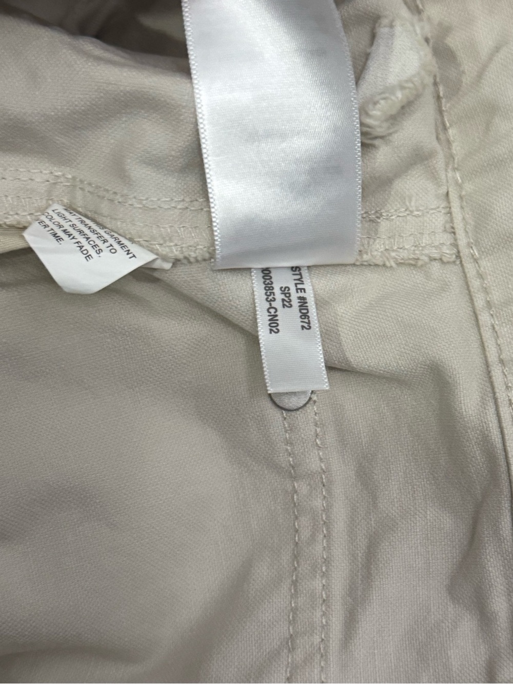 Madewell Carpenter Style Utility High Rise Shorts, Off White size 25 - Picture 7 of 7